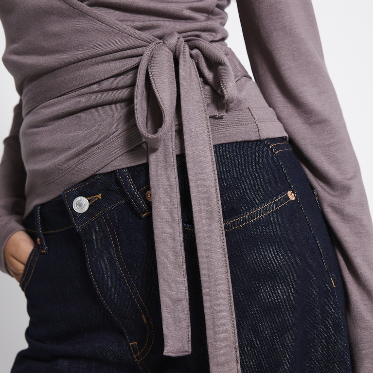 Wrap top "Lilja" Light Brown